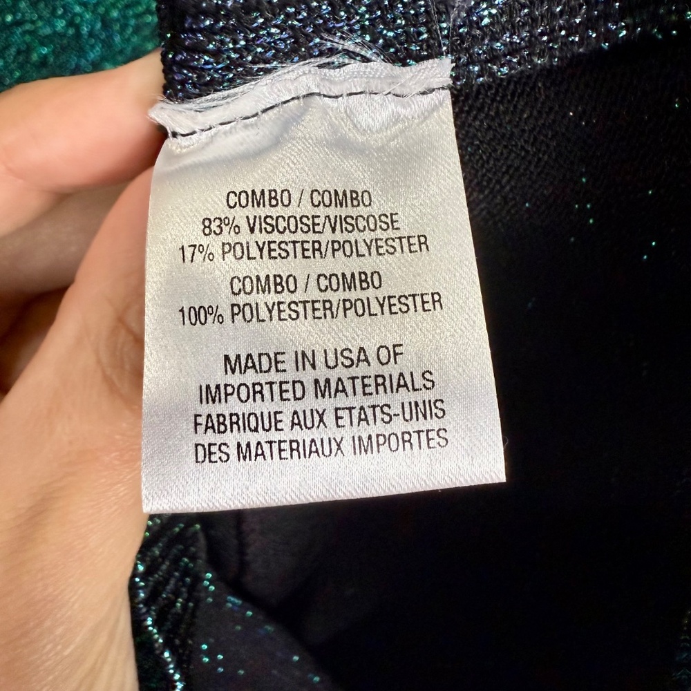 Cushnie Lurex Knit Midi Dress | Size S | $995 Retail | Navy Iridescent Bodycon - Picture 7 of 9